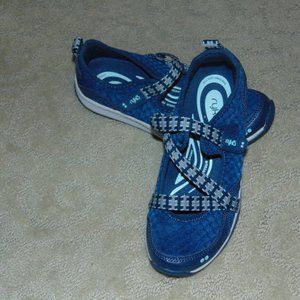 RYKA WOMAN'S BLUE KAILEE ADJUSTABLE MESH MARY JANE